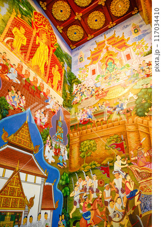 タイチェンマイにあるワット・チェディルアン寺院の美しい風景 117034410