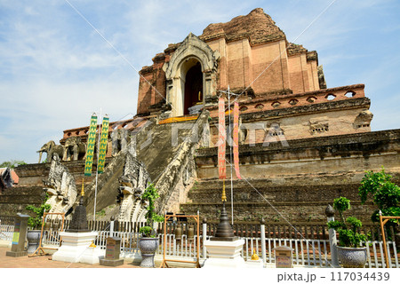 タイチェンマイにあるワット・チェディルアン寺院の美しい風景 117034439