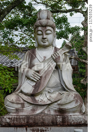兵庫県丹波市にある白毫寺境内にある弁財天像 117035239