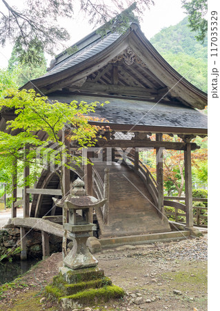 兵庫県丹波市にある白毫寺庭の太鼓橋 117035329