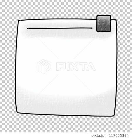 ゆるめシンプルなスライドタイプのジッパーバッグ　アナログ風 117035354