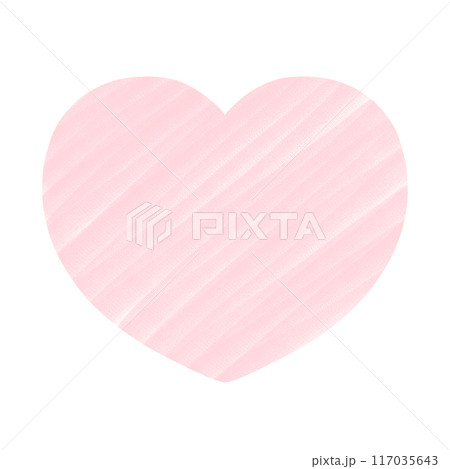 手描きのハート - ピンク 117035643