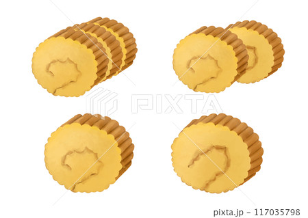 伊達巻の水彩風ベクターイラスト 117035798