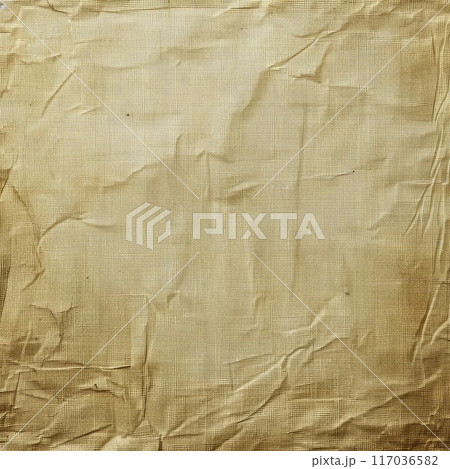 Wrinkled and Textured Tan Fabric with a Fine Grid Pattern Wrinkled and Textured Tan Fabric with a Fine Grid Pattern 117036582