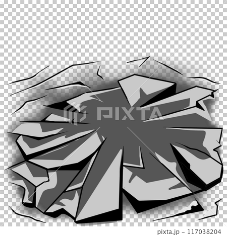 The ground shook from the impact 117038204