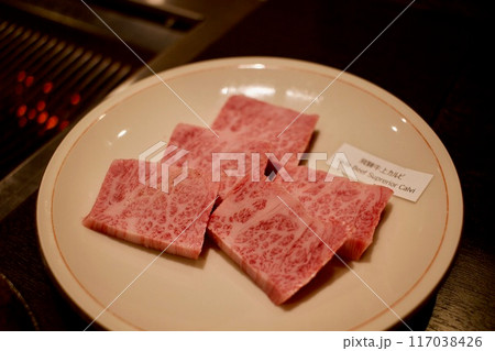柔らかくて甘い飛騨牛上カルビ 117038426