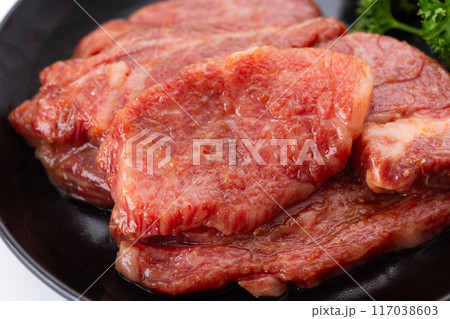 焼肉用の牛ハラミ 117038603