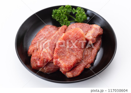 焼肉用の牛ハラミ 117038604