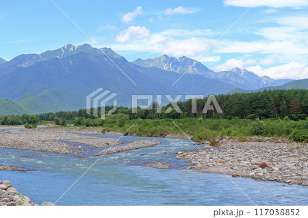 信濃大町山岳展望 夏の北アルプス後立山連峰 信濃大町山岳展望 夏の北アルプス後立山連峰 117038852