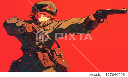 アニメキャラクター フィギュア 銃を持ったポーズ リトルアーモリー』より銃器を構えたポーズもバッチリ決まる「figma