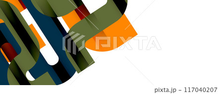 Lines, abstract letter style design background. Geometric vector Illustration For Wallpaper, Banner, Background, Card, Book Illustration, landing page 117040207