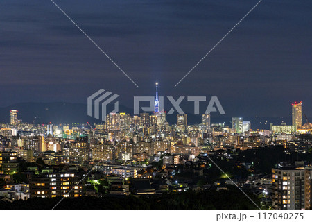 美しい福岡市の夜景 117040275