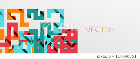 Color bend lines with shadow texture effect. Vector Illustration For Wallpaper, Banner, Background, Card, Book Illustration, landing page 117040351