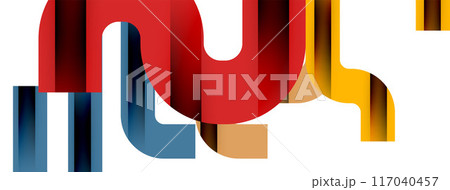 Lines, abstract letter style design background. Geometric vector Illustration For Wallpaper, Banner, Background, Card, Book Illustration, landing page 117040457