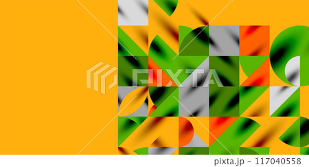 Triangles, round triangles and circles techno art. Vector Illustration For Wallpaper, Banner, Background, Card, Book Illustration, landing page Triangles, round triangles and circles techno art. Vector Illustration For Wallpaper, Banner, Background, Card, Book Illustration, landing page 117040558