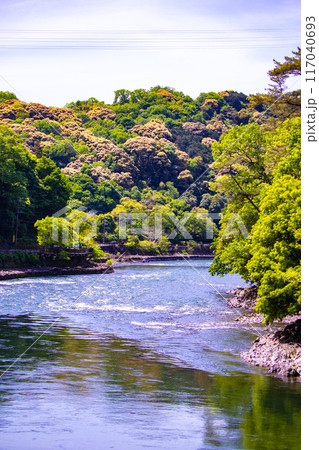 【京都風景】宇治川の静かなひととき（宇治橋から白虹橋まで） 117040693