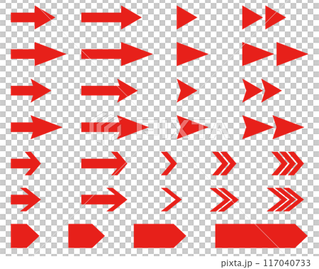 Arrow variation set (red) that is easy to use for business Arrow variation set (red) that is easy to use for business 117040733