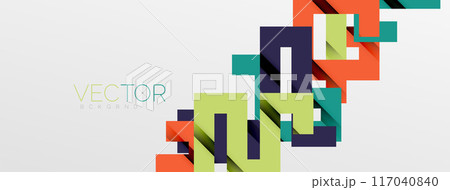 Color bend lines with shadow texture effect. Vector Illustration For Wallpaper, Banner, Background, Card, Book Illustration, landing page 117040840