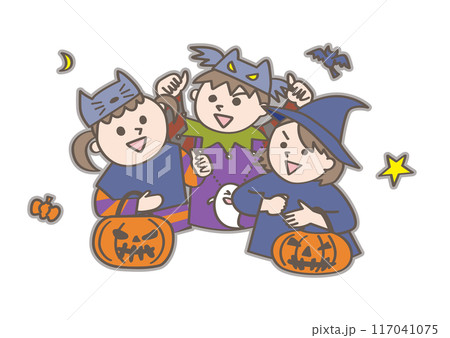 ハロウィーンの子ども達 ハロウィーンの子ども達 117041075
