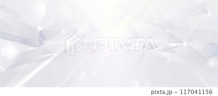 幾何学図形と光の反射の白背景 117041156