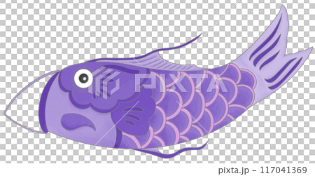 Japanese purple  Koinobori carp streamer  117041369