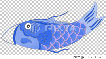Japanese blue  Koinobori carp streamer  117041373