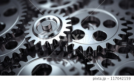 精密な機械のギア 117042159