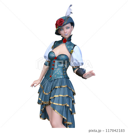 ブルトン帽子を被ったの女性 ブルトン帽子を被ったの女性 117042183