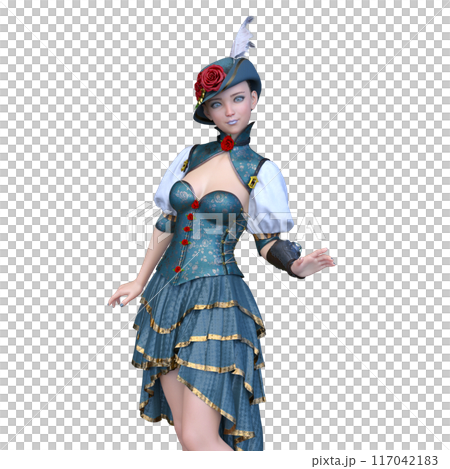 ブルトン帽子を被ったの女性 ブルトン帽子を被ったの女性 117042183