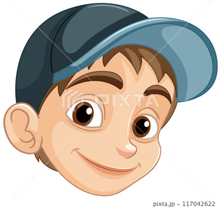 Smiling Boy in a Cap 117042622