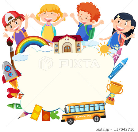 Happy Kids Back to School Happy Kids Back to School 117042710