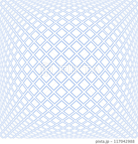 Convex Checked Light Blue Pattern. Abstract Geometric Textured Background. 117042988