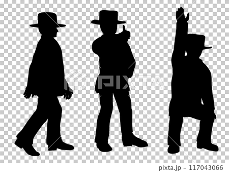 人全身姿勢剪影集 人全身姿勢剪影集 117043066