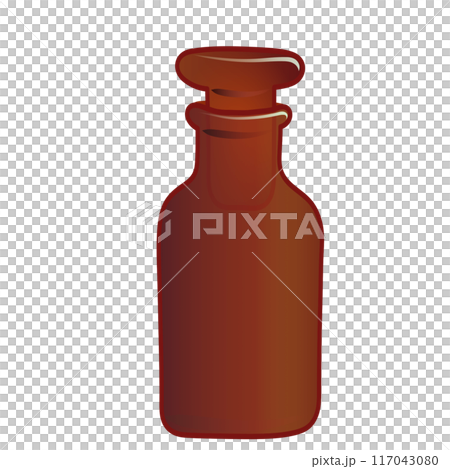茶色い薬瓶イラスト 117043080