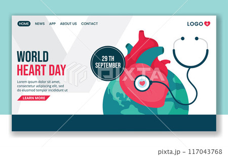 Heart Day Social Media Landing Page Cartoon Hand Drawn Templates Background Illustration Heart Day Social Media Landing Page Cartoon Hand Drawn Templates Background Illustration 117043768
