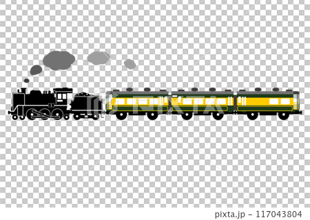 SL C57和沙龍車浪速的玩具風格插畫 117043804