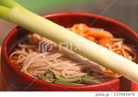 ネギそば・大内宿名物(福島県・下郷町) ネギそば・大内宿名物(福島県・下郷町) 117043979