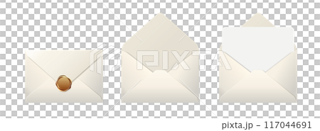 白い封筒・招待状のイラスト 117044691