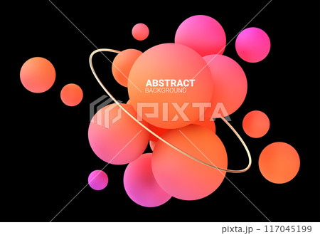 3d abstract liquid blobs. 117045199