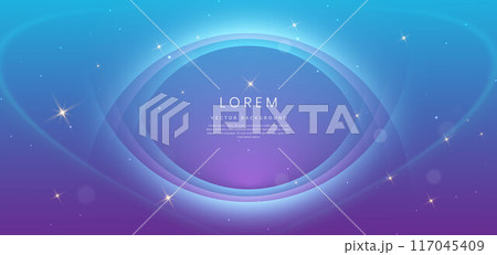 Luxury light blue background with circle glowing white line lighting effect sparkle. Luxury light blue background with circle glowing white line lighting effect sparkle. 117045409