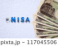 レジン製の新NISAの文字と新一万円札 117045506