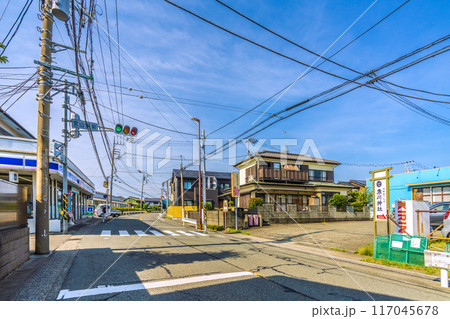 日本の寒川都市景観 寒川神社から宮山駅までの帰路道順写真Pの16＝令和6年7月21日 117045678
