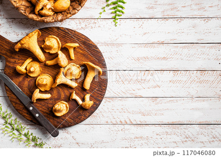 Chanterelle forest mushrooms 117046080