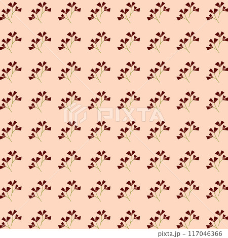 Flat flower seamless pattern with wild flowers on pink background. Floral textile pattern, packaging design. Ditsy style background of small flowers. 117046366