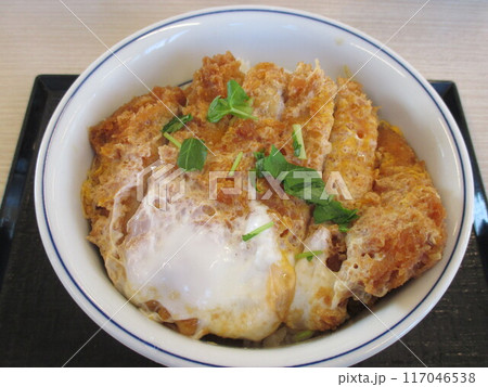 日本のトンカツチェーン店「かつや」のカツ丼(梅) 日本のトンカツチェーン店「かつや」のカツ丼(梅) 117046538