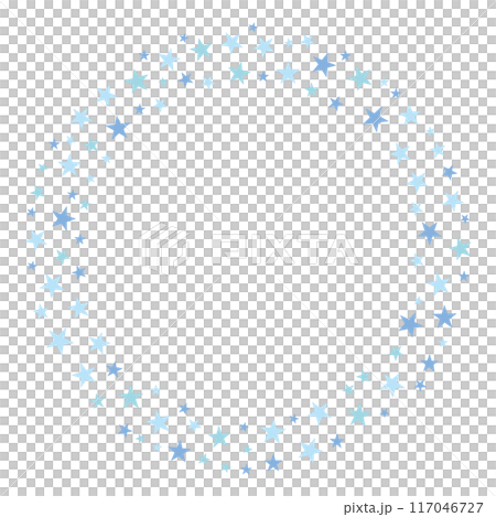 Star circle frame random light blue 117046727