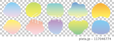 Liquid shapes abstract shapes circle colorful set gradient 117046774