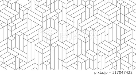 幾何学 抽象 建築 六角形 ポリゴン テクスチャ 背景 117047422