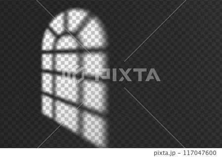 Light effect shadow overlay from arched window isolated transparent background. Light effect shadow overlay from arched window isolated transparent background. 117047600