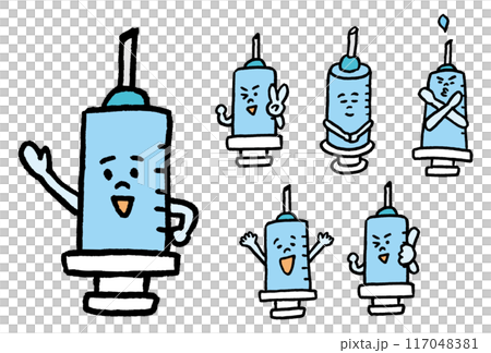 Cute syringe character material for medical use Cute syringe character material for medical use 117048381